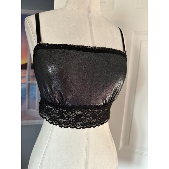 Victoria’s Secret bralette bandeau convertible metallic shimmer black Large - Picture 4 of 4